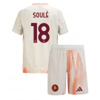 AS Roma Matias Soule #18 Fußballbekleidung Auswärtstrikot Kinder 2024-25 Kurzarm (+ kurze hosen)